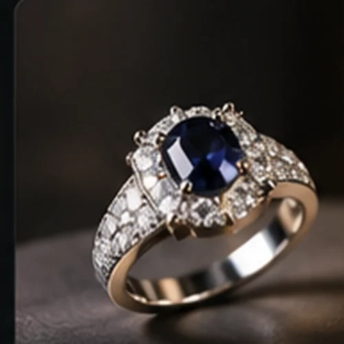 Ring mit blauem Stein – Muster